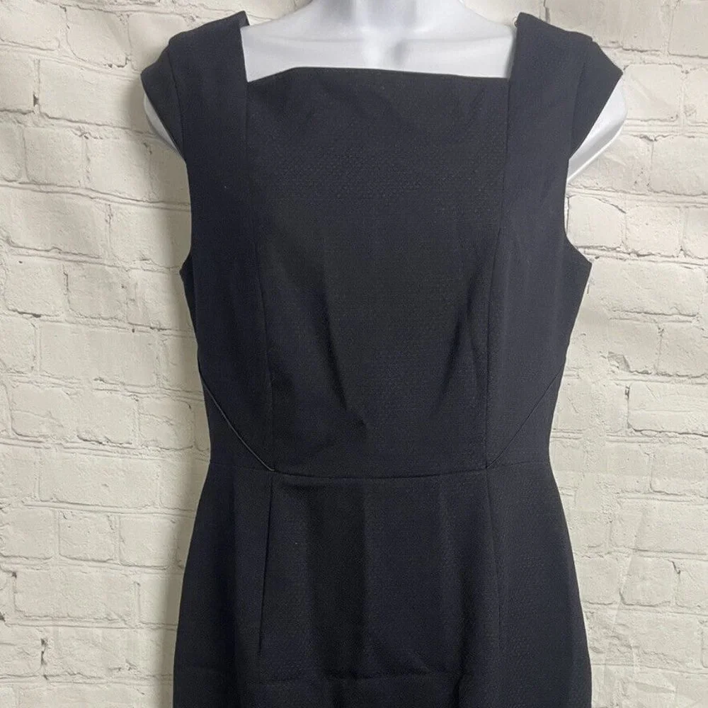 Next tailoring size 8 navy blue lined sleeveless formal zip back dress - Picture 1 of 9